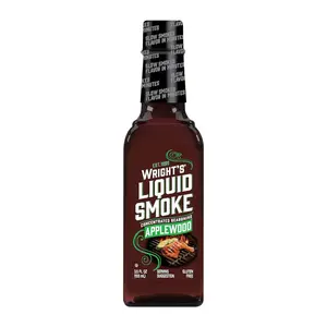 Sốt Ướp Thịt Nướng, Liquid Smoke, Concentrated Seasoning Applewood, Gluten Free, 3.5 fl oz (103ml) - WRIGHT'S