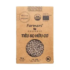 Tiêu Sọ Hạt Hữu Cơ, Organic White Pepper (50g) - FARMERS ORGANIC