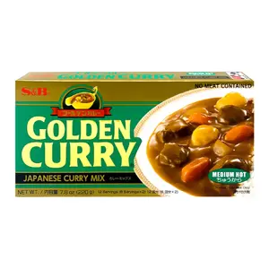 Viên Nấu Sốt Cà Ri Vị Cay Vừa, Golden Curry, Japanese Curry Mix, Medium Hot, 7.8 oz (220g) - S&B