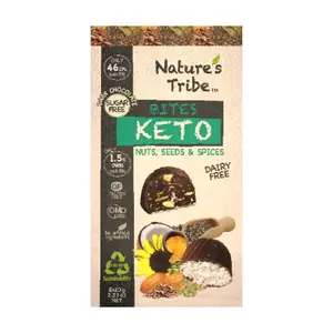 Socola Hạt, Keto Bites, Nuts, Seeds, & Spices, Dairy Free, 8pcs (80g) - NATURE'S TRIBE