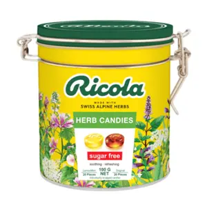 Kẹo Thảo Mộc Thụy Sĩ, Swiss Herb Lozenges, Sugar Free, 40 Viên (100g) - RICOLA