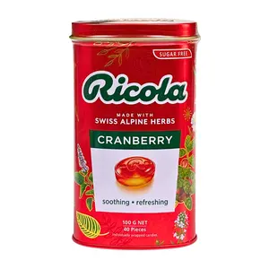 Kẹo Thảo Mộc Nam Việt Quất, Swiss Herb Lozenges, Cranberry, Sugar Free, 40 Viên (100g) - RICOLA