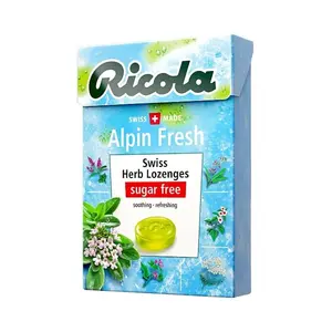Kẹo Thảo Mộc Thanh Mát, Swiss Herb Lozenges, Alpine Fresh, Sugar Free (40g) - RICOLA