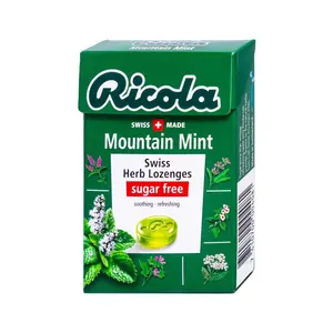 Kẹo Thảo Mộc Bạc Hà, Swiss Herb Lozenges, Mountain Mint, Sugar Free (40g) - RICOLA