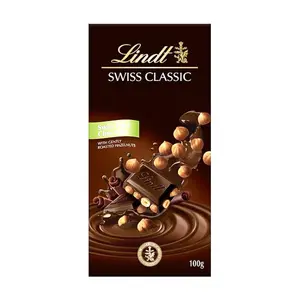 Socola Đắng Thụy Sĩ Nhân Hạt Dẻ, Swiss Classic, Swiss Dark Chocolate with Hazelnuts (100g) - LINDT