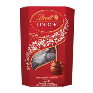 Socola Sữa, Lindor, Milk, Swiss Milk Chocolate with a Smooth Melting Filling (200g) - LINDT