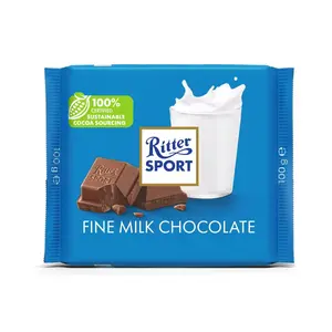 Socola Sữa, Fine Milk Chocolate, with Fine Cocoa from Peru, 35% Cacao, 3.5 oz (100g) - RITTER SPORT