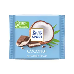 Socola Sữa Nhân Dừa, Coconut, with Tropical Coconut Flakes in a Coconut & Milk Filling, 3.5 oz (100g) - RITTER SPORT