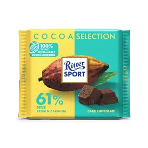 Socola Đắng 61% Cacao, 61% Fine from Nicaragua Dark Chocolate (100g) - RITTER SPORT