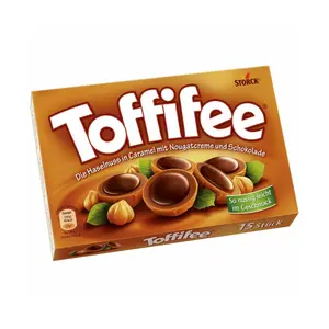 Kẹo Caramen Mềm Phủ Socola Nhân Hạt Dẻ, Toffifee, Caramel Hazelnut Chocolate Candy (125g) - STORCK