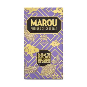 Socola Đen Nguyên Chất, Dak Lak 70% Single Origin Dark Chocolate (80g) - MAROU