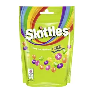 Kẹo Trái Cây Màu Sắc Cầu Vồng Vị Chua, Rainbow Candy, Crazy Sours (136g) - SKITTLES