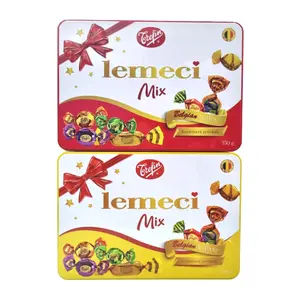 Kẹo Caramel Tổng Hợp Hộp Thiếc (Đỏ), Lemeci Mix, Belgian Toffee Assortment Premium (350g) - TREFIN