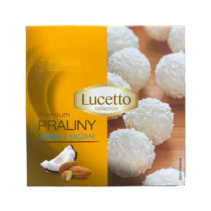 Socola Trắng Nhân Dừa Hạnh Nhân (Vàng), Premium Pralines, Coconut & Almond, 5.3 oz (150g) - LUCETTO