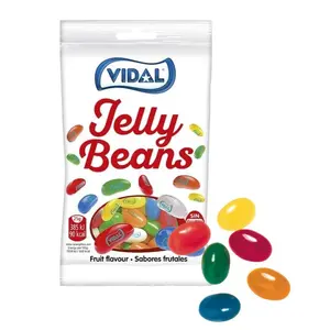 Kẹo Dẻo Trái Cây Hình Hạt Đậu, Jelly Beans, Fruit Flavour (100g) - VIDAL