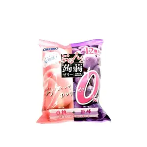 Thạch Rau Câu Vị Đào & Bưởi Hồng, Purun & Konjac Jelly Pouch, Peach & Grapefruit, 12 Gói (240g) - ORIHIRO