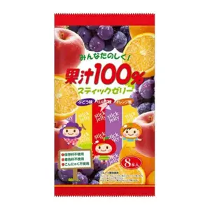 Thạch Que 100% Nước Ép Trái Cây, 100% Fruit Juice Jelly Sticks, 8 Cây (120g) - RIBON