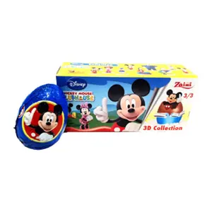 Socola Trứng Đồ Chơi, Disney Mickey Mouse Clubhouse, Milk Chocolate Eggs with a Surprise, 3 Trứng (60g) - ZAINI