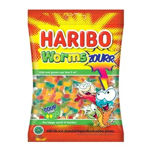Kẹo Dẻo Hình Con Sâu Vị Chua, Gummies, Worms Zourr (80g) - HARIBO