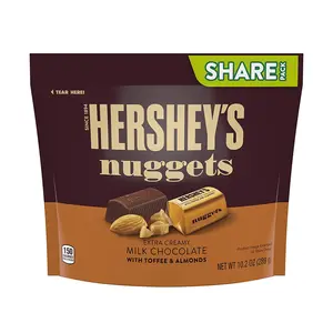 Socola Sữa Viên Toffee & Hạnh Nhân, Nuggets, Extra Creamy Milk Chocolate with Toffee & Almonds, Share Pack, 10.2 oz (289g) - HERSHEY'S