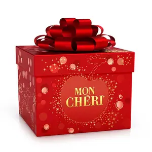 Socola Nhân Rượu & Anh Đào Hộp Nơ Đỏ, Mon Chéri, Cherry Liqueur Chocolate (283g) - FERRERO