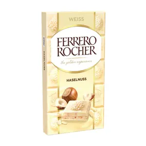 Socola Trắng Hạt Phỉ, Ferrero Rocher, Weiss Haselnuss Chocolate (90g) - FERRERO