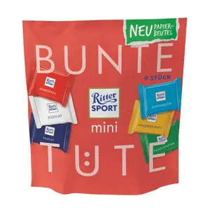 Socola Viên Tổng Hợp, Bunte Tute Mini, Papierbeutel, 9 Viên (150g) - RITTER SPORT