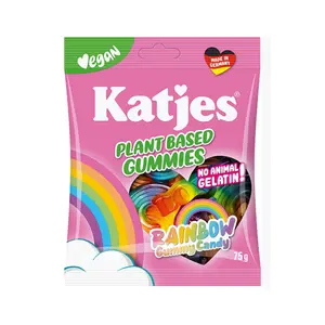 Kẹo Dẻo Cầu Vồng Thuần Chay, Plant-Based Gummies, Rainbow (75g) - KATJES