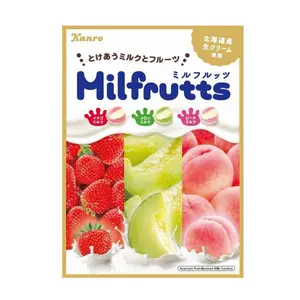 Kẹo Sữa Trái Cây Vị Dâu, Dưa Lưới, Đào, Milfrutts, Fruit Milk Candy (70g) - KANRO