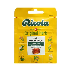 Kẹo Thảo Mộc Không Đường, Swiss Herb Lozenges, Original Herb, Sugar Free (17.5g) - RICOLA