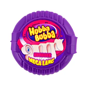 Kẹo Cao Su Cuộn Vị Mâm Xôi, Hubba Bubba, Mega Lang, Himbeer (56g) - WRIGLEY'S