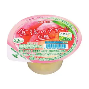 Thạch Rau Câu Vị Đào Trắng, After-Meal Dessert Jelly Cup, White Peach (140g) - BOURBON
