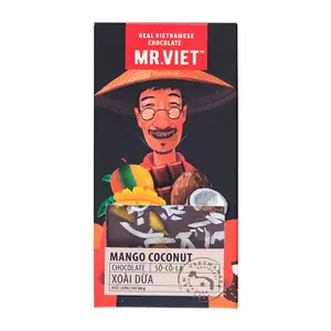 Socola Đen Xoài Dừa, Dark Chocolate Mango & Coconut, 2.1 oz (60g) - MR. VIET