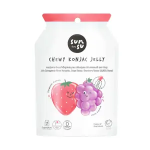 Thạch Vị Nho & Dâu, Chewy Konjac Jelly, Strawberry & Grape, 0 Calories, 6 Cái (96g) - SUNSU