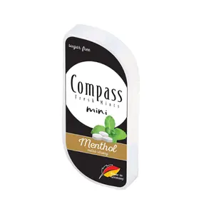 Kẹo The Bạc Hà Không Đường, Fresh Mints Mini, Menthol Extra Strong, Sugar Free (7g) - COMPASS