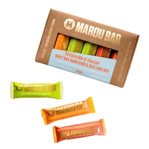 Hộp Quà Socola Đen Vị Trái Cây Nhiệt Đới, Bỏng Cốm & Các Loại Hạt, Marou Bar, Multi Flavour Pack, 6 Thanh (210g) - MAROU