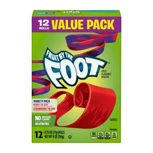 Kẹo Dẻo Trái Cây, Fruit By The Foot, Gelatin Free, 12 Cái, 9 oz (256g) - BETTY CROCKER