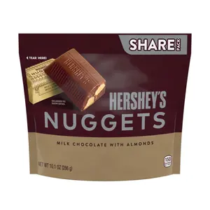 Socola Sữa Hạnh Nhân, Nuggets, Milk Chocolate with Almonds, Share Pack, 10.1 oz (286g) - HERSHEY'S