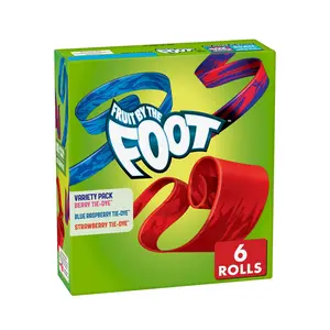 Kẹo Dẻo Trái Cây, Fruit By The Foot, Variety Pack, Gelatin Free, 6 Cái, 4.6 oz (128g) - BETTY CROCKER