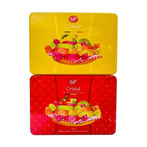 Kẹo Hoa Quả Hộp Thiếc (Đỏ), Cristal, Belgian Candy Assortment Premium (300g) - TREFIN