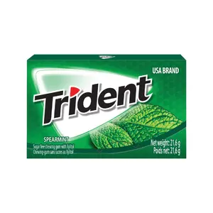 Kẹo Cao Su Không Đường Vị Bạc Hà, Sugar Free Chewing Gum with Xylitol, Spearmint (21.6g) - TRIDENT
