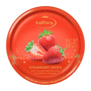 Kẹo Ngậm Dâu, Strawberry Drops, with Concentrated Fruit Juice, 5.3 oz (150g) - KALFANY