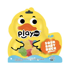 Kẹo Dẻo Chua Chú Vịt Con, Sour Baby Duck Gummy (64g) - PLAYMORE