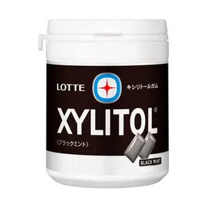 Kẹo Cao Su Bạc Hà Đen, Xylitol, Black Mint Chewing Gum (143g) - LOTTE