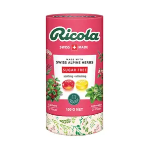 Kẹo Thảo Mộc 2 Vị Không Đường, Swiss Alpine Herb Candy, Finest Selection, Sugar Free (100g) - RICOLA