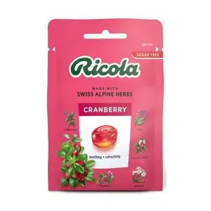 Kẹo Thảo Mộc Nam Việt Quất Không Đường, Swiss Alpine Herbs, Cranberry, Sugar Free (17.5g) - RICOLA