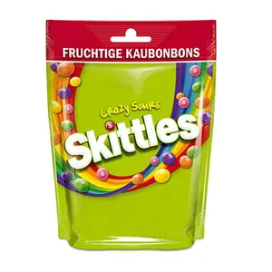 Kẹo Trái Cây Màu Sắc Cầu Vồng Vị Chua, Rainbow Candy, Crazy Sours (160g) - SKITTLES