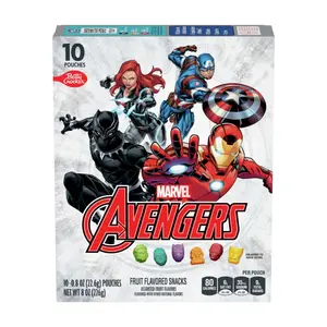 Kẹo Dẻo Trái Cây Hình Anh Hùng, Marvel Avengers, Fruit Flavored Snacks, 10 Gói, 8 oz (226g) - BETTY CROCKER