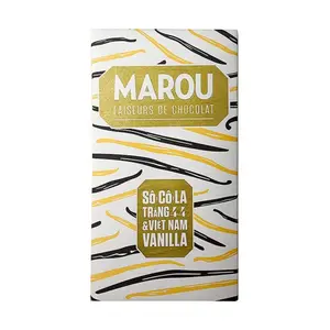 Socola Trắng Vị Vani, White Chocolate 44% & Viet Nam Vanilla (80g) - MAROU