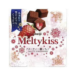 Socola Tươi Nhân Dâu, Meltykiss, Fruity Strawberry (56g) - MEIJI